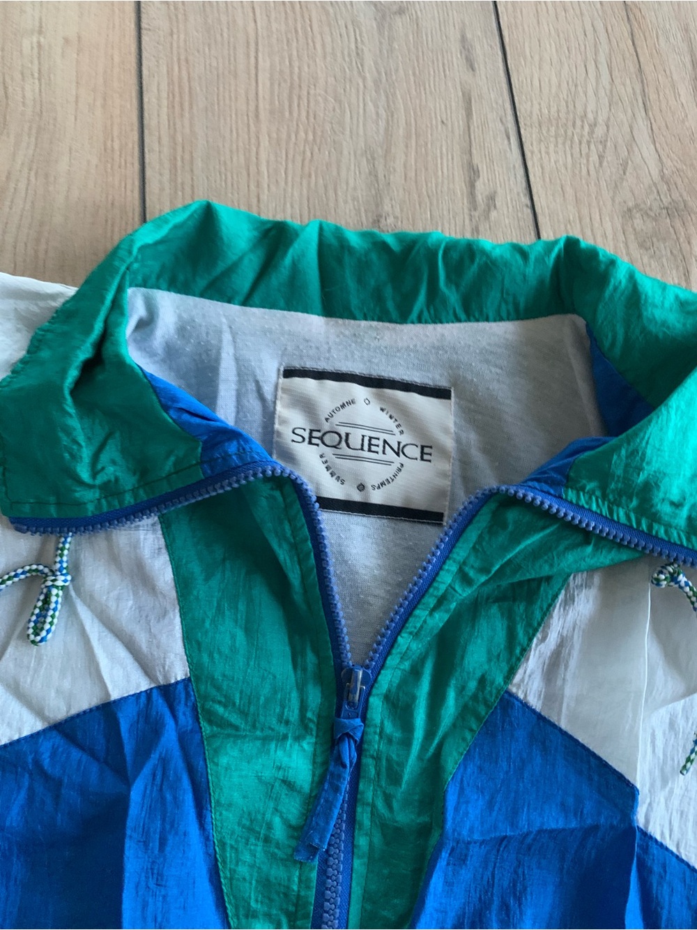 Vintage Colorblock Varsity Jacket | mid season coat | 80s 90s unisex sporty - Picture 2 of 9
